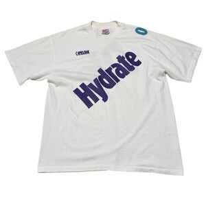 VTG 90s Camelbak Hydrate or Die Promo T Shirt USA Made Single Stitch XL 22.5x29